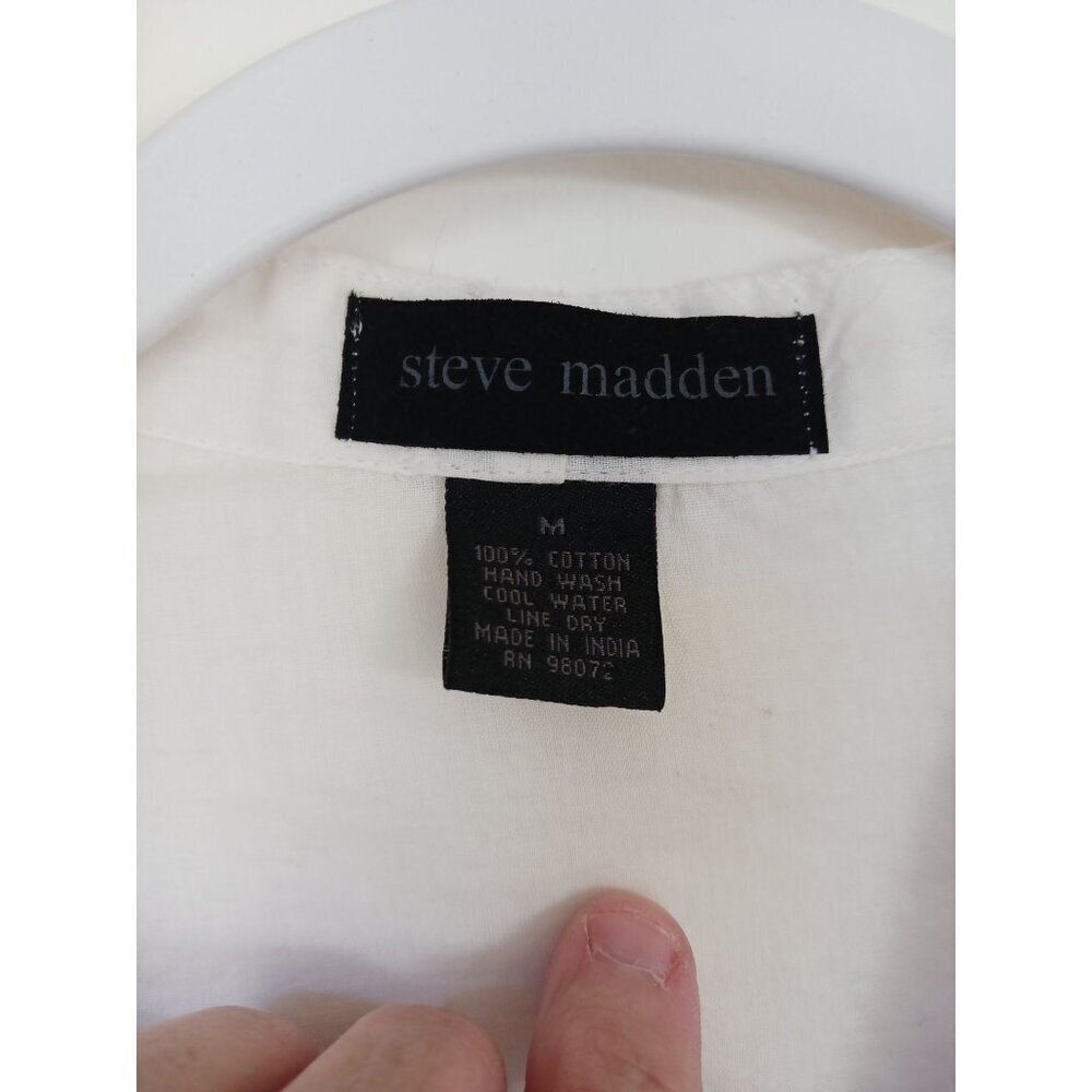 Steve Madden Retro Red Print Hippie Boho Lace Up … - image 6